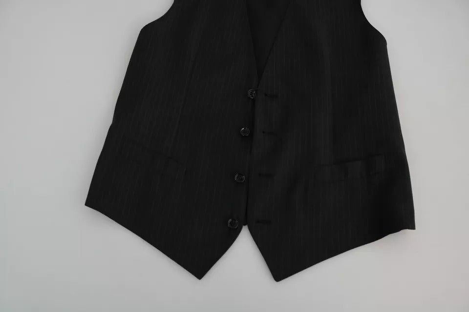 Dolce & Gabbana Black Men's Formal STAFF Dress Vest Waistcoat