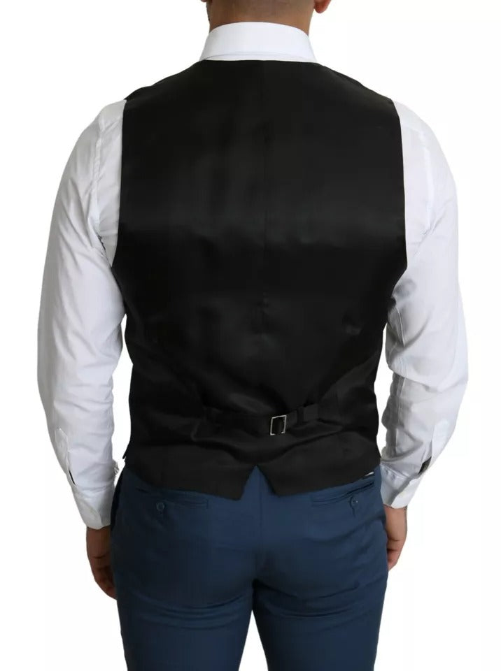 Dolce & Gabbana Black Men's Formal STAFF Dress Vest Waistcoat