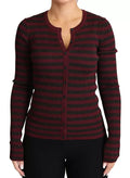 Dolce & Gabbana Schwarz-rot gestreifter Damen-Strickpulli