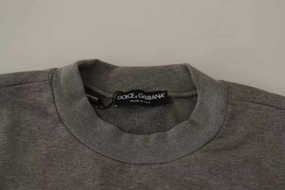 Dolce & Gabbana Grey Crown King Cotton Pullover