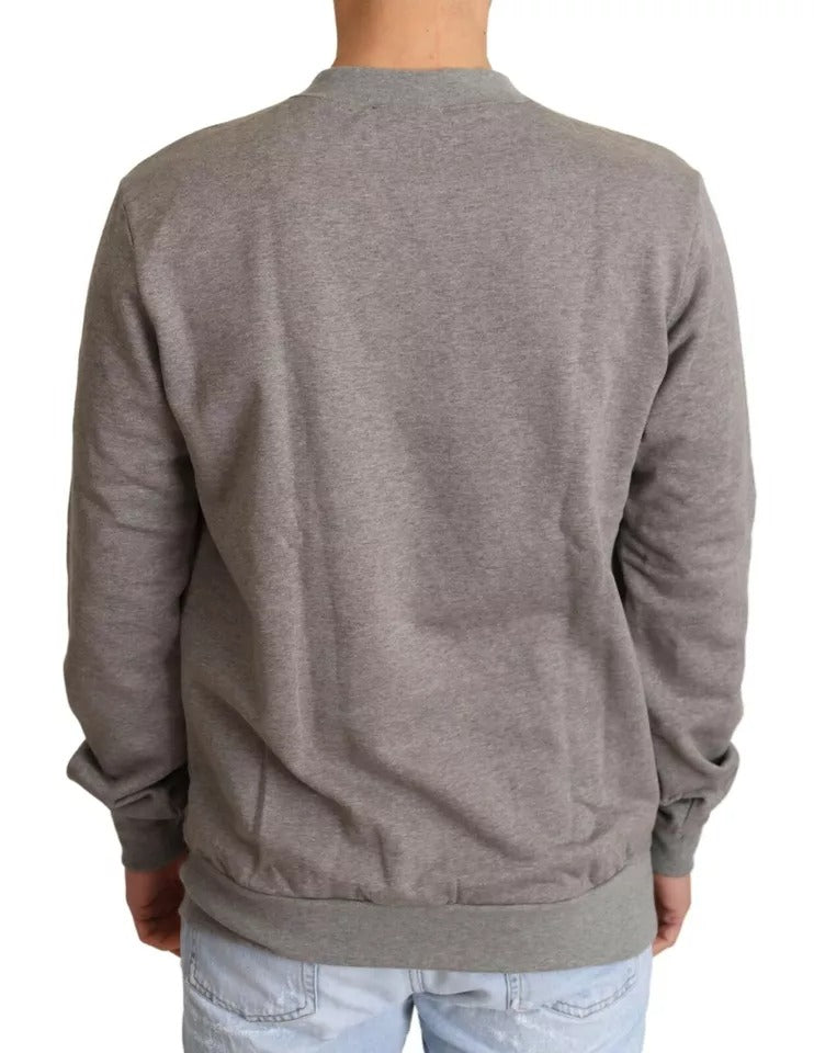 Dolce & Gabbana Grey Crown King Cotton Pullover