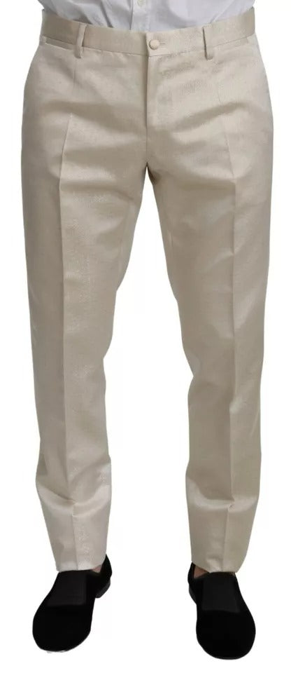 Dolce & Gabbana Beige Wool Cream 3 Piece SICILIA Shawl Suit