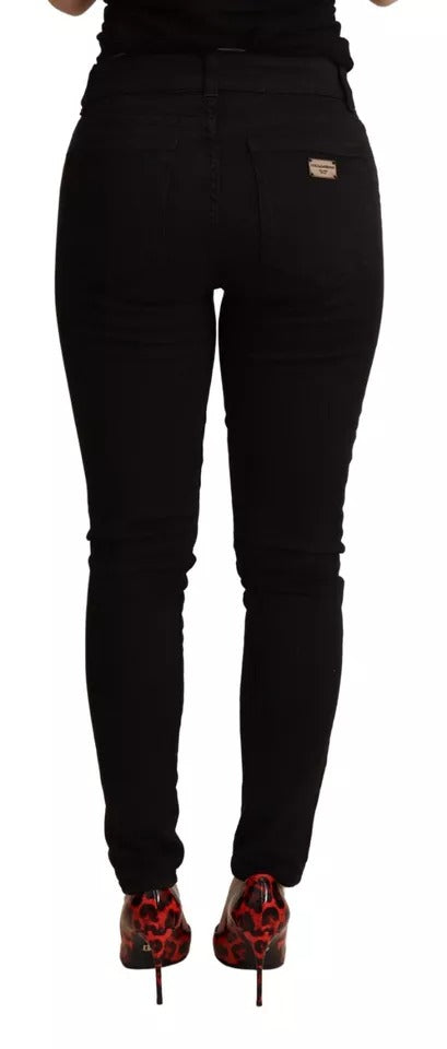 Dolce & Gabbana Black Cotton-Stretch Skinny Denim Jeans