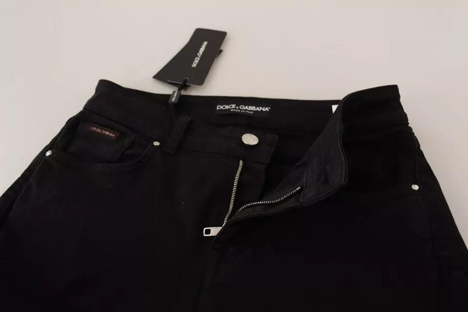 Dolce & Gabbana Black Cotton-Stretch Skinny Denim Jeans
