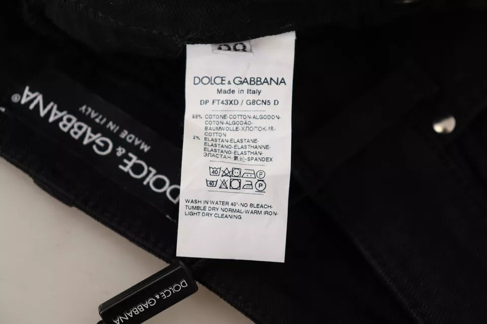 Dolce & Gabbana Black Cotton-Stretch Skinny Denim Jeans