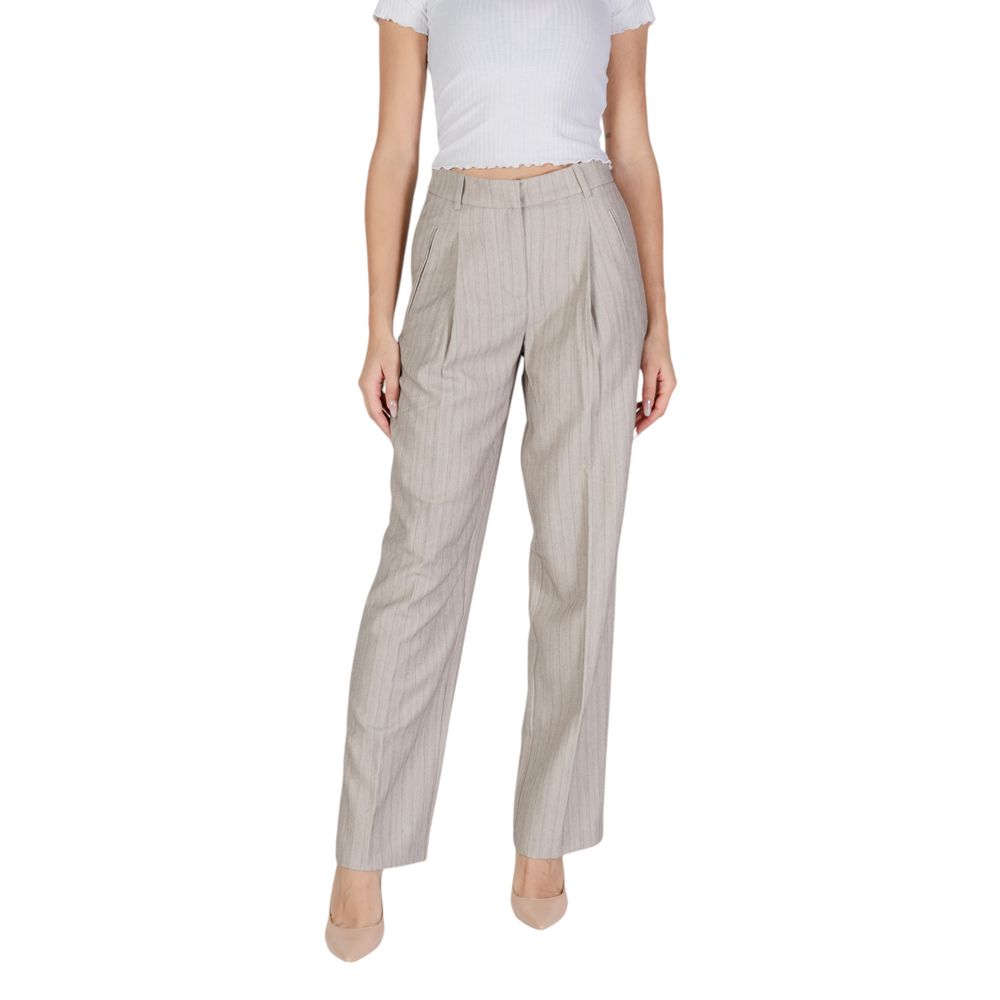 Vero Moda Gray Polyester Pants