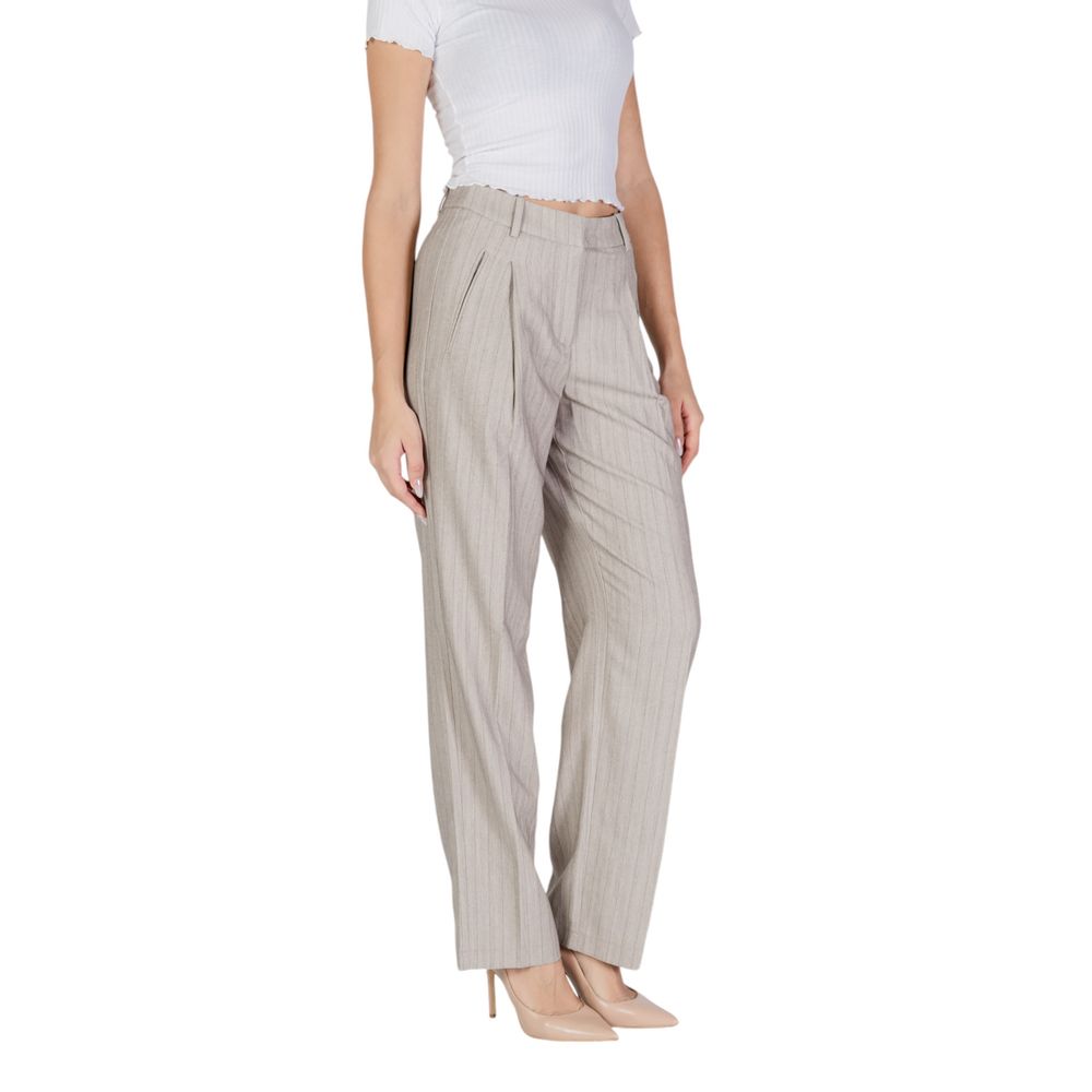 Vero Moda Gray Polyester Pants