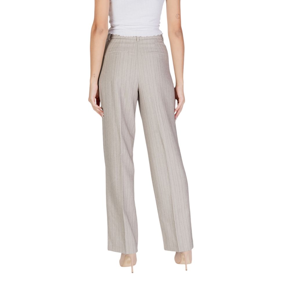 Vero Moda Gray Polyester Pants