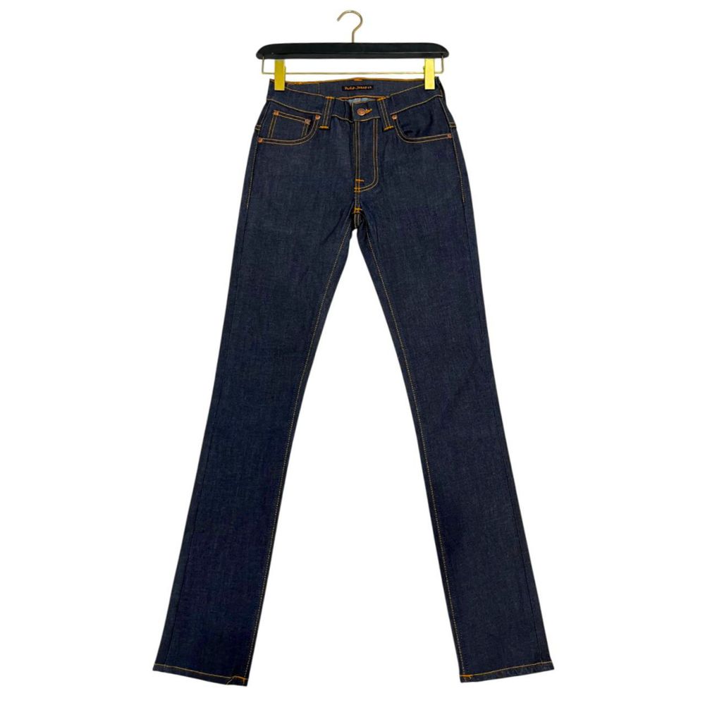 Nudie Jeans Damen-Jeans aus Baumwolle in Blau