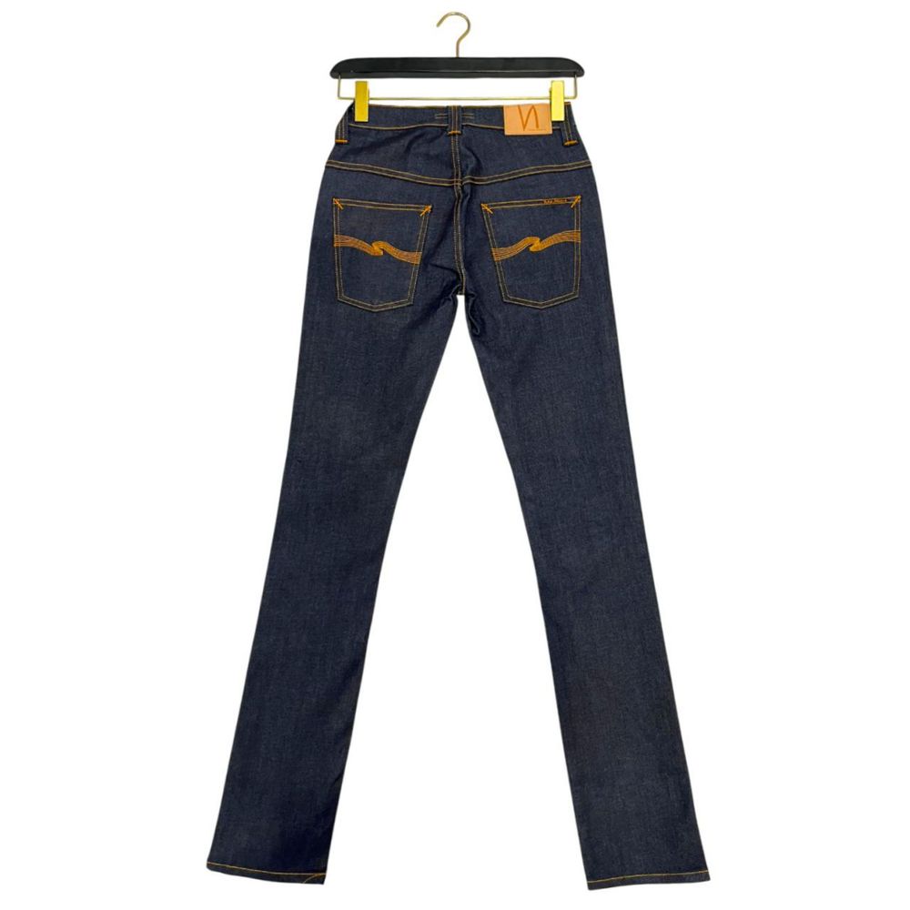 Nudie Jeans Damen-Jeans aus Baumwolle in Blau