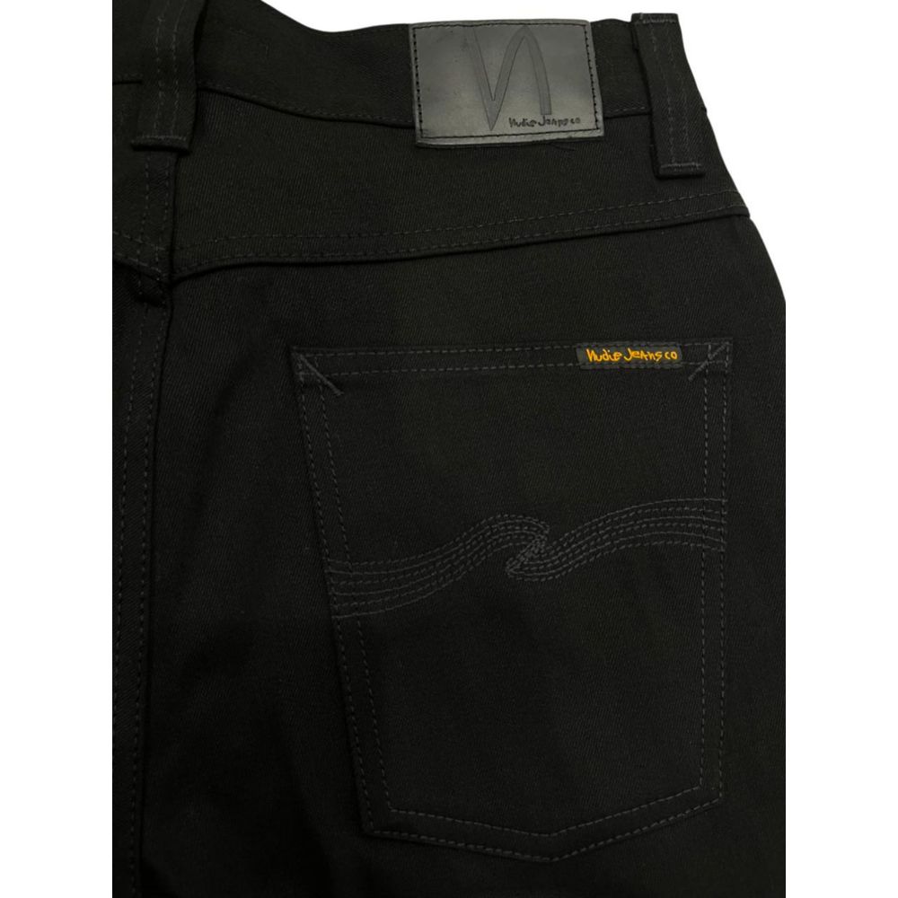 Nudie Jeans Black Cotton Denim Jeans