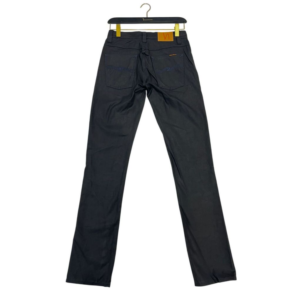 Nudie Jeans Schwarze Baumwoll-Jeans aus Denim