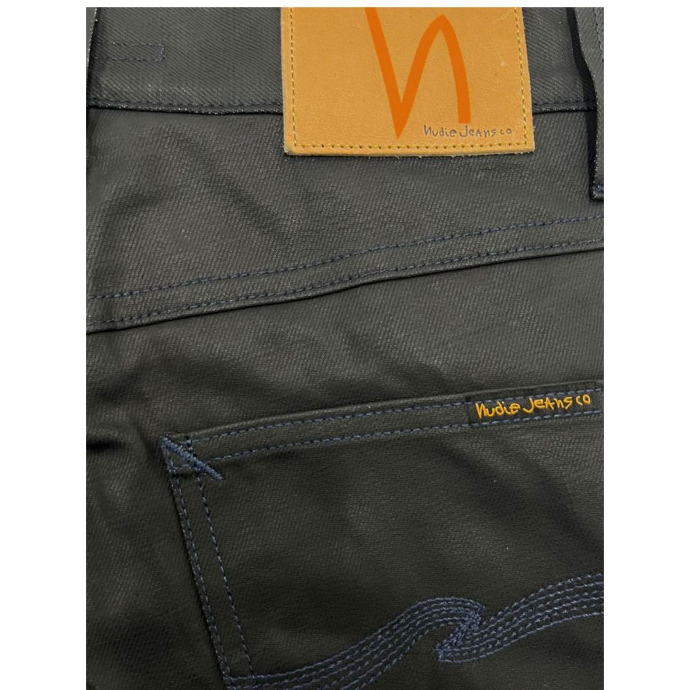 Nudie Jeans Schwarze Baumwoll-Jeans aus Denim
