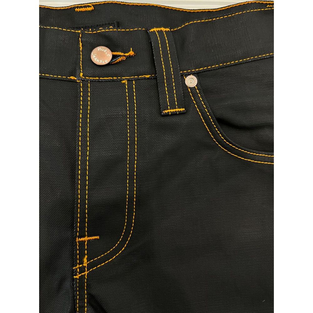 Nudie Jeans Schwarze Baumwolljeans aus Denim