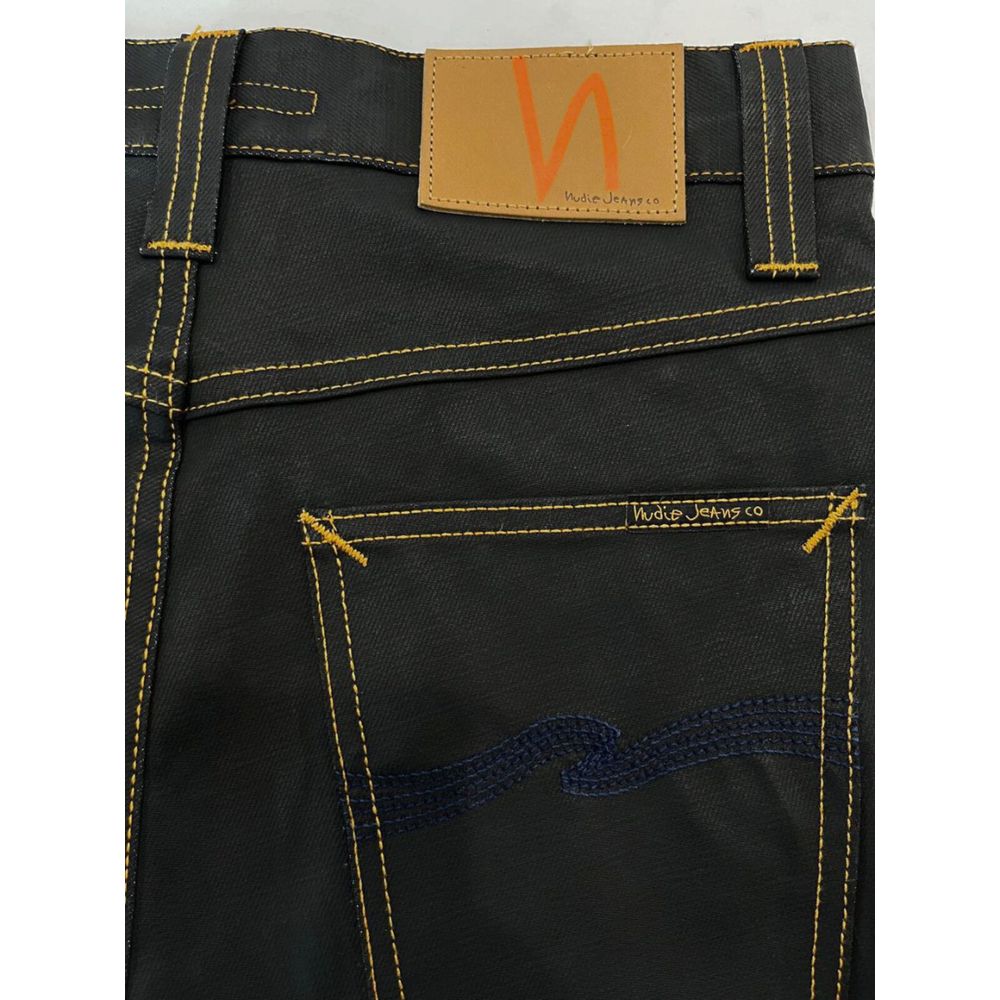 Nudie Jeans Schwarze Baumwolljeans aus Denim