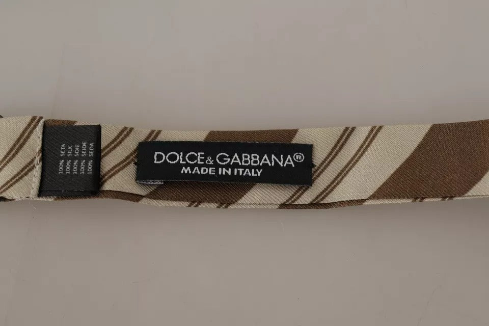 Dolce & Gabbana Multicolored Patterned Adjustable Bow Tie Men