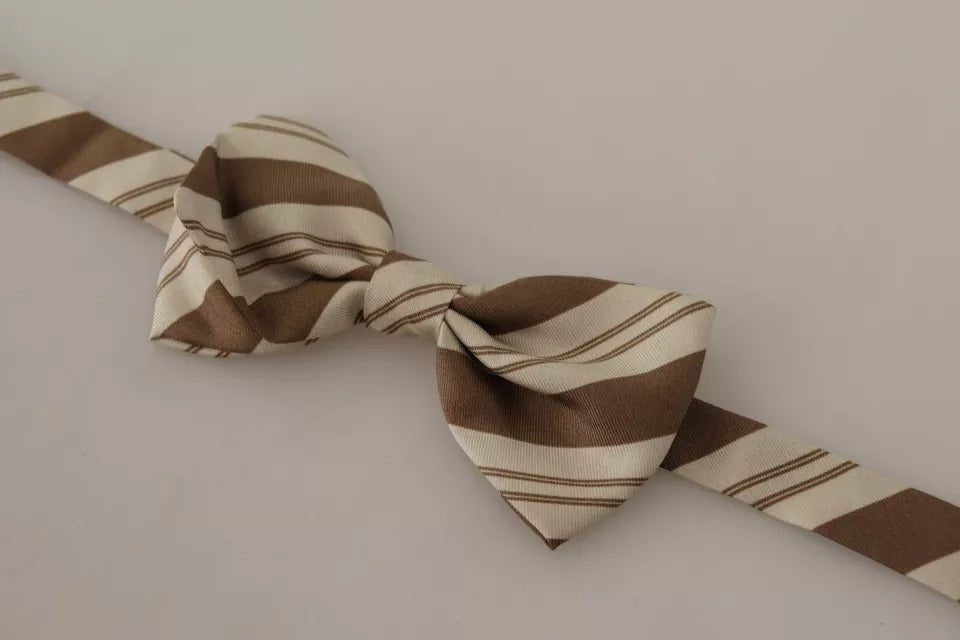 Dolce & Gabbana Multicolored Patterned Adjustable Bow Tie Men