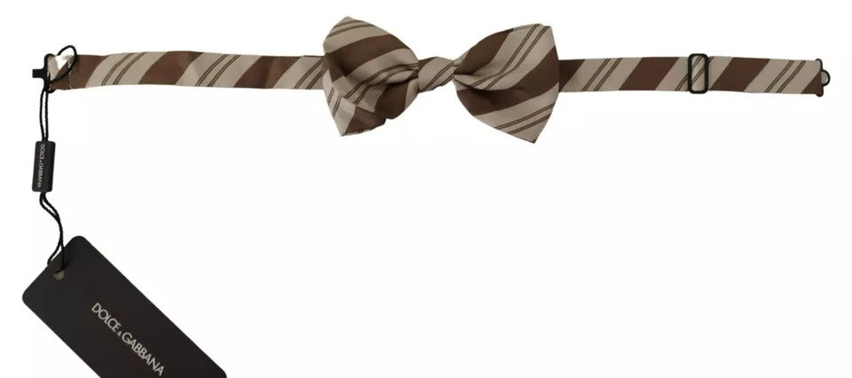 Dolce & Gabbana Multicolored Patterned Adjustable Bow Tie Men