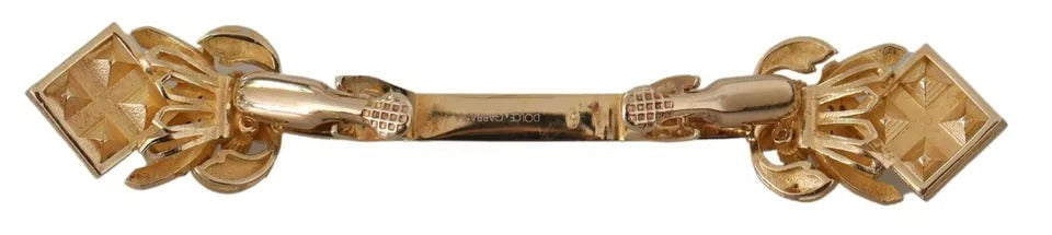 Dolce & Gabbana Gold Plated 925 Sterling Silver Crystal Necklace Stop Brooch