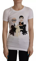Dolce & Gabbana White #DGFamily Patch Cotton T-Shirt