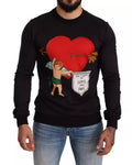 Dolce & Gabbana Black Cupid Print Hoodie Sweatshirt