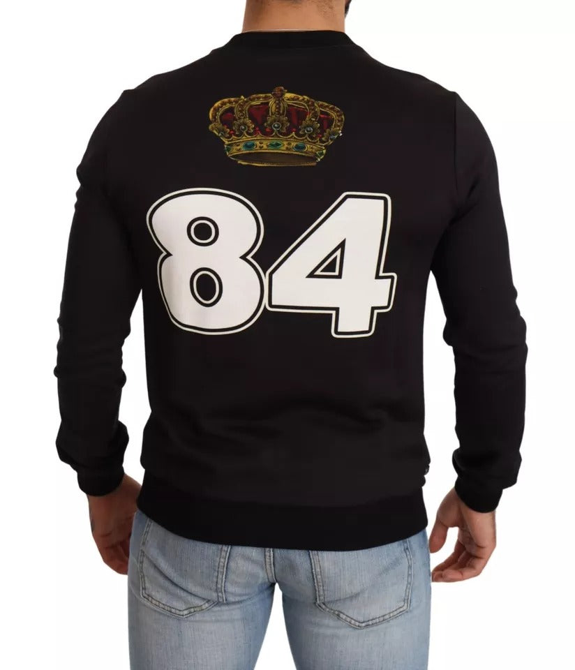 Dolce & Gabbana Black Cupid Print Hoodie Sweatshirt