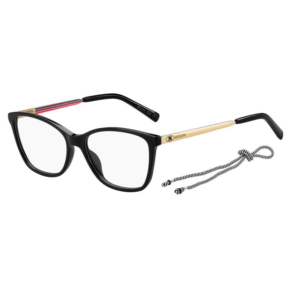 M Missoni Schwarze Acetat-Brillengestelle
