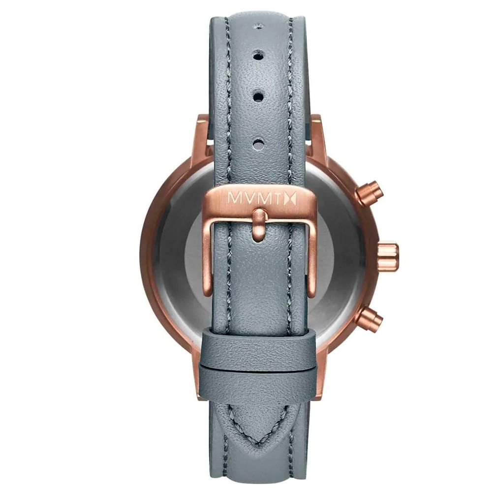 MVMT Elegant Gray Leather Wristwatch