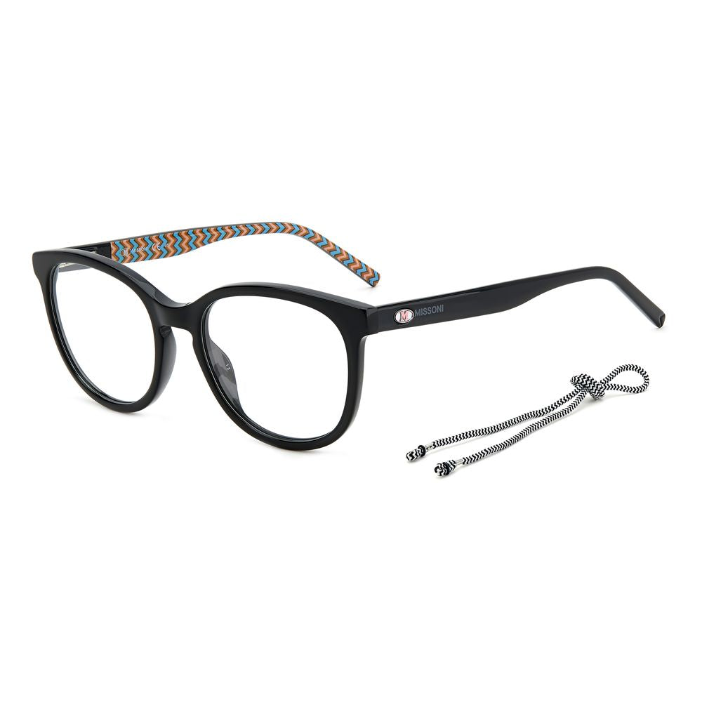 M Missoni Schwarze Acetat-Brillengestelle