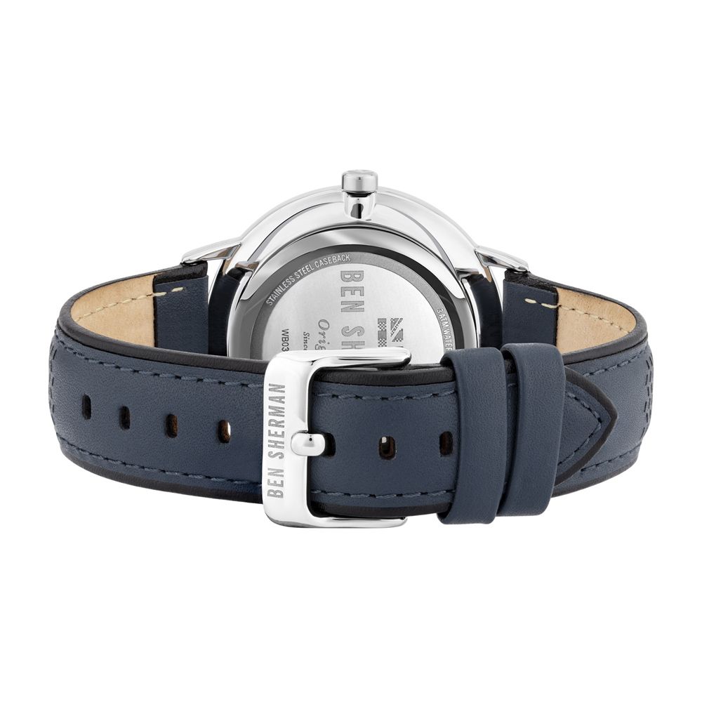 Ben Sherman Elegant Blue Leather Wristwatch