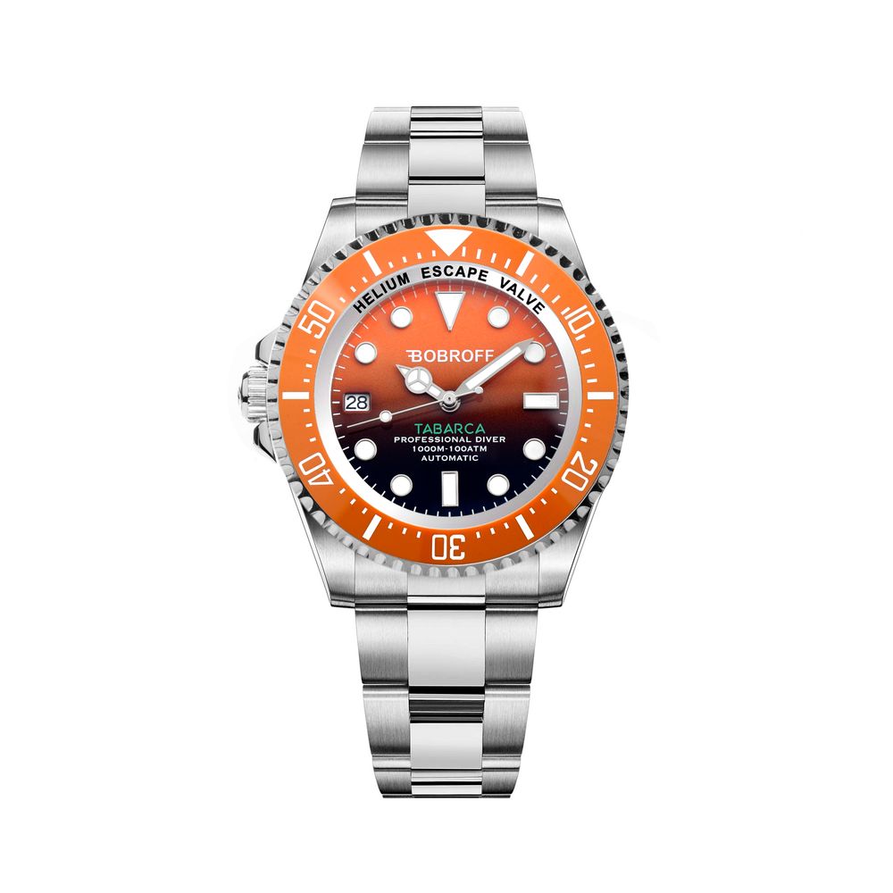 Bobroff Sporty Stainless Steel Wristwatch in Silver