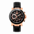 Bobroff Schwarze Lederkleid-Uhr