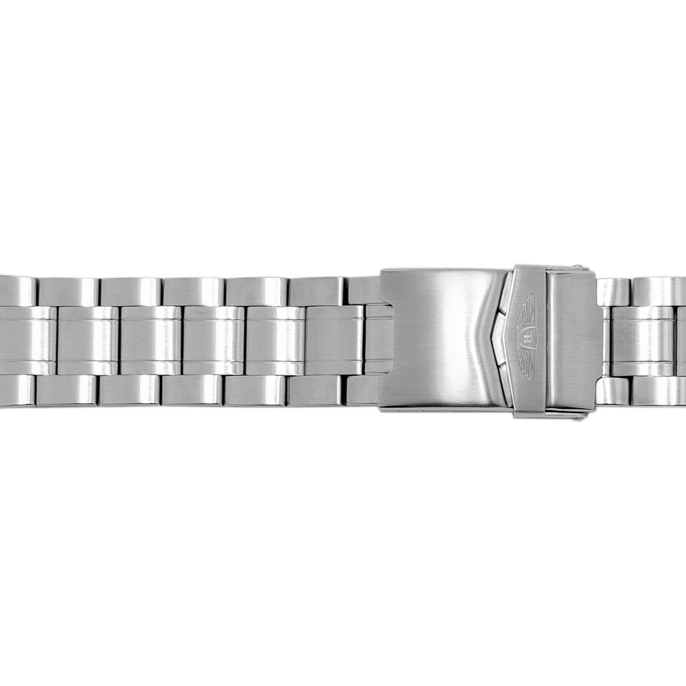 Bobroff Silberne Armbanduhr aus Edelstahl