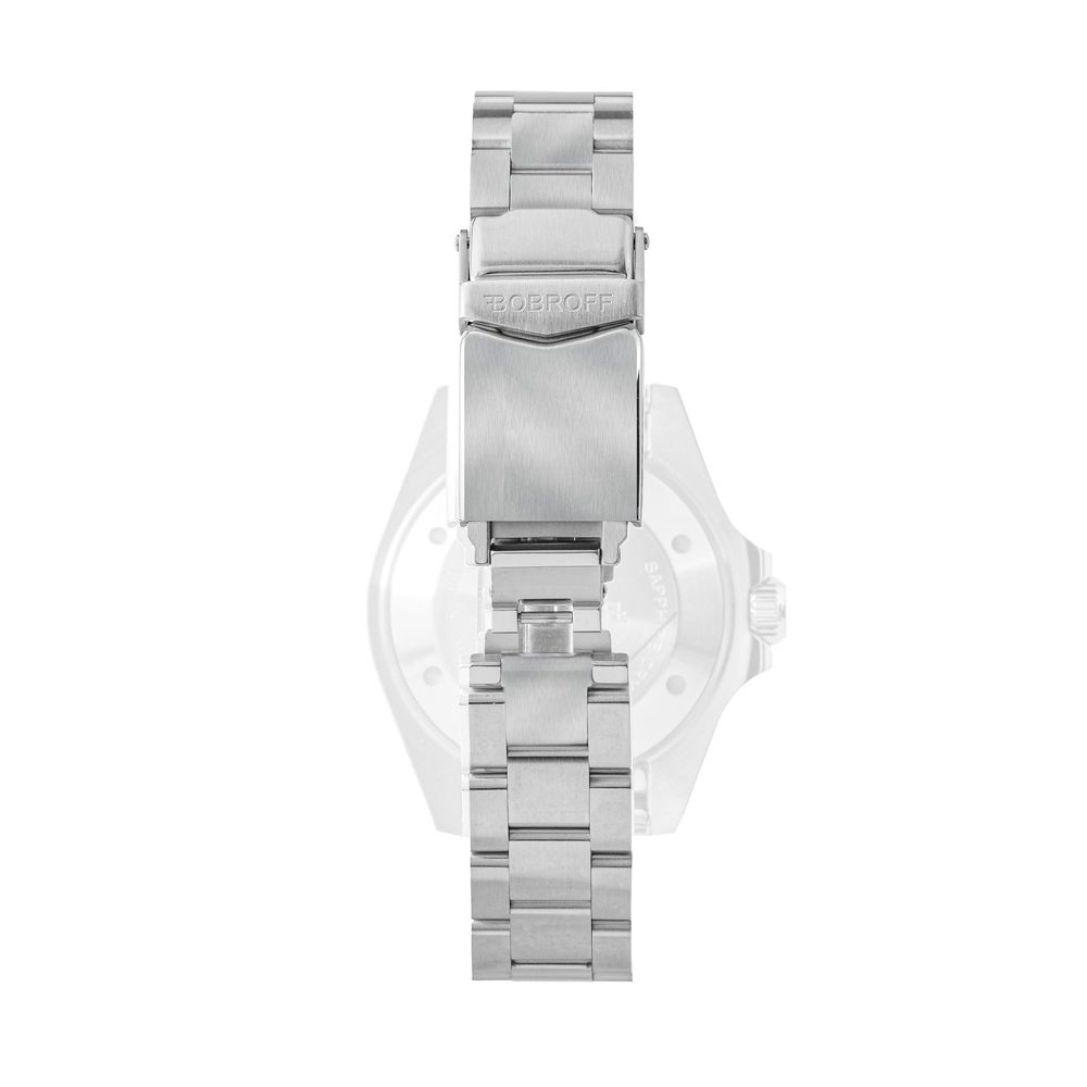 Bobroff Silberne Uhr aus Edelstahl