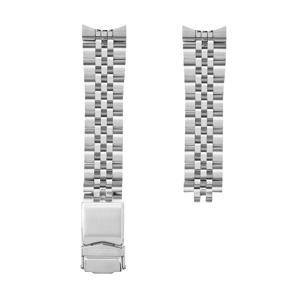 Bobroff Silberne Armbanduhr aus Edelstahl