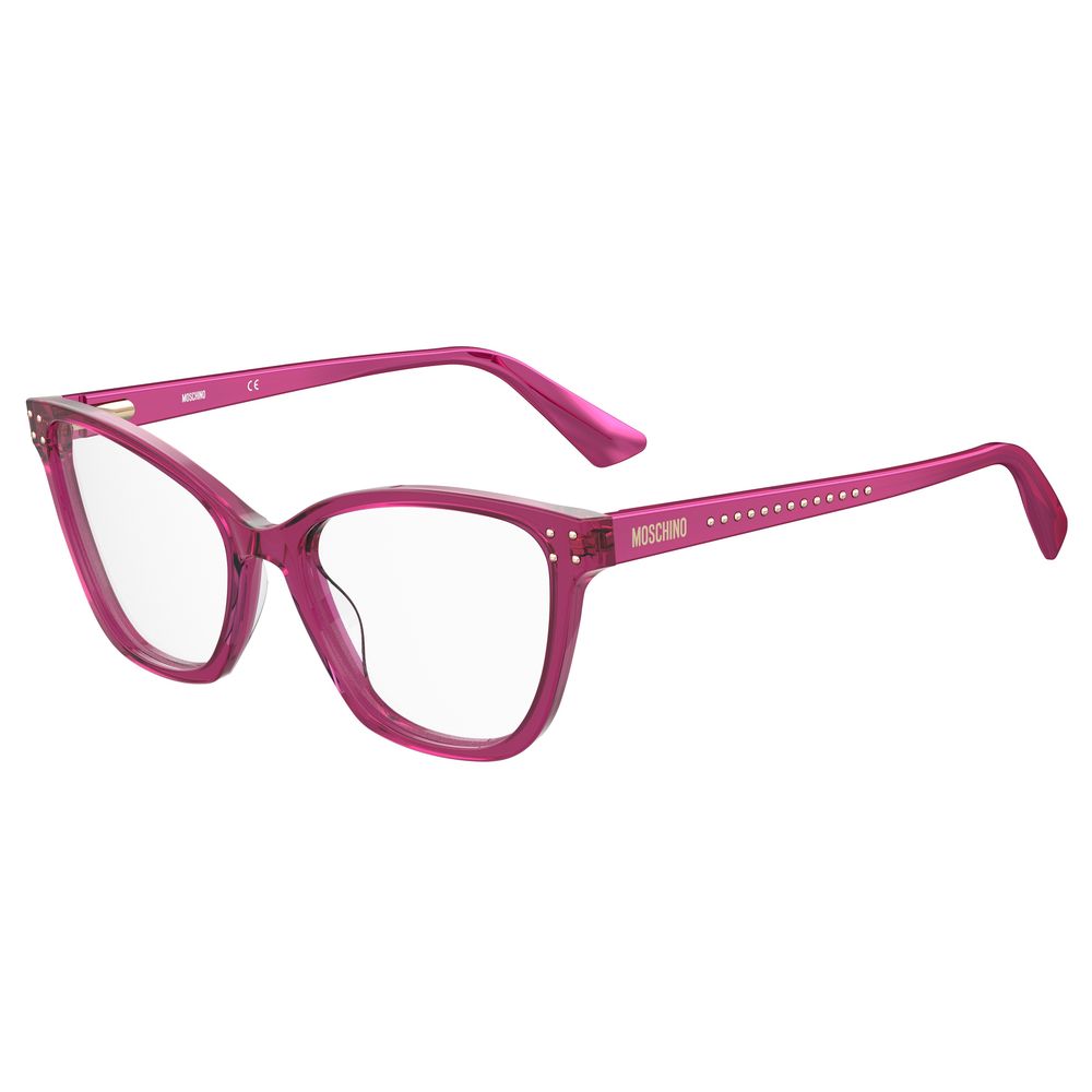 Moschino Fuchsia-Brillenrahmen aus Acetat