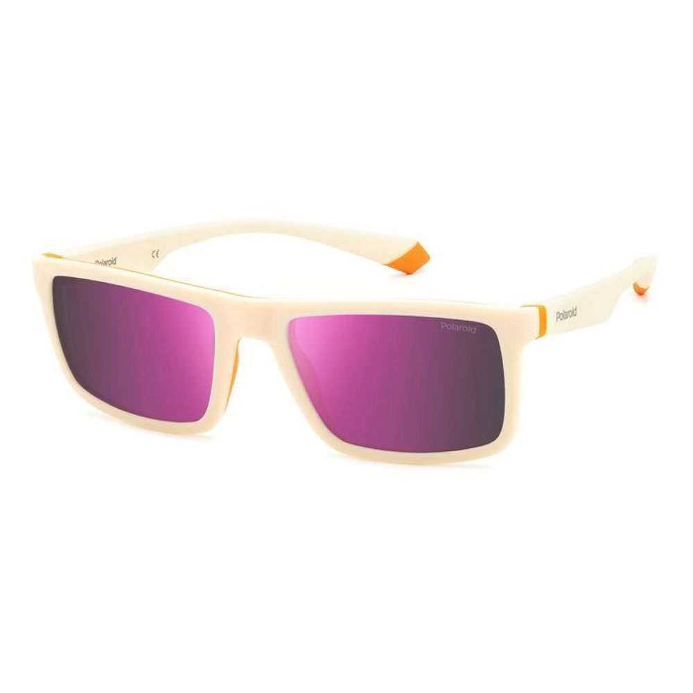 Polaroid Weiße Sonnenbrille aus Gummi