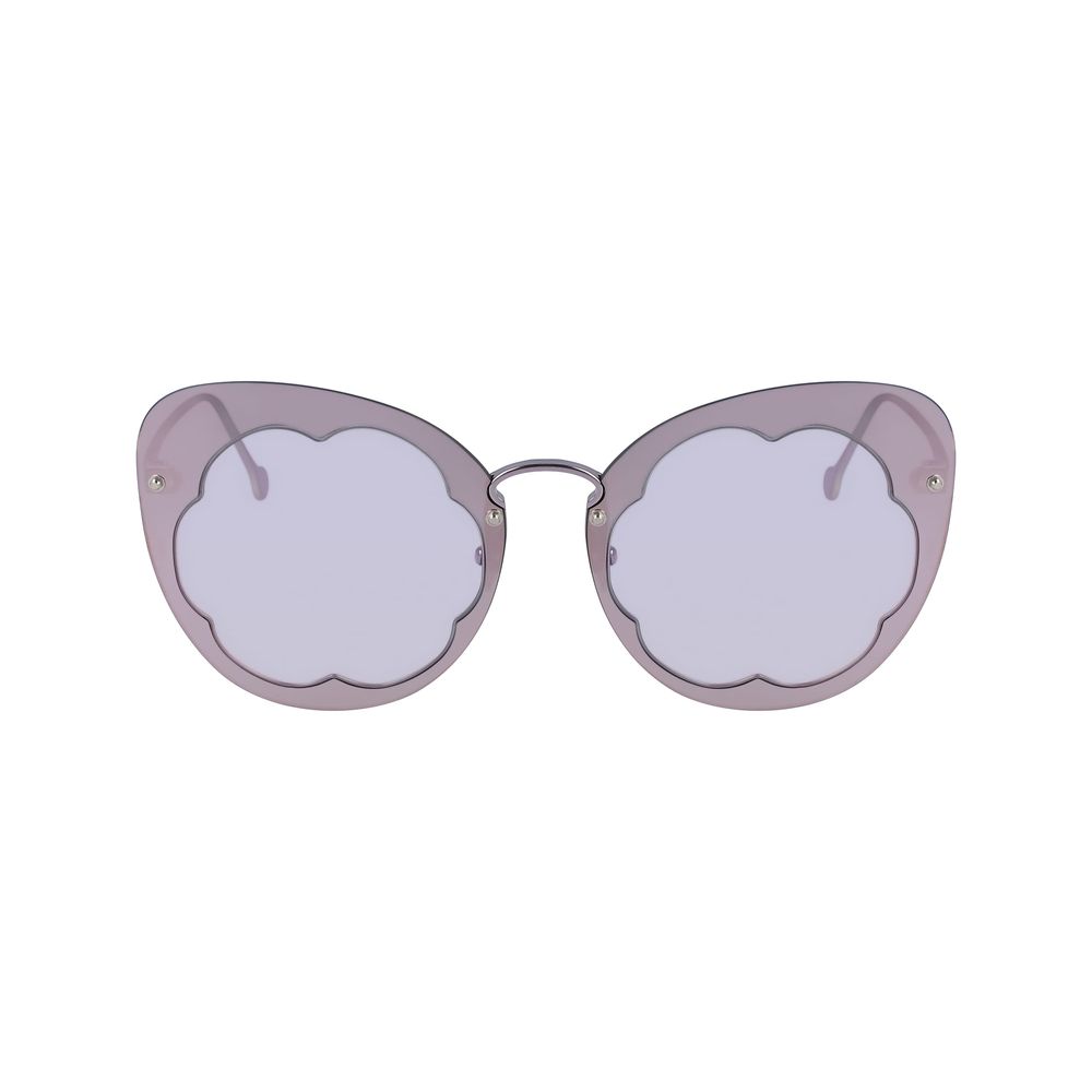 Salvatore Ferragamo Lila Metall-Sonnenbrille