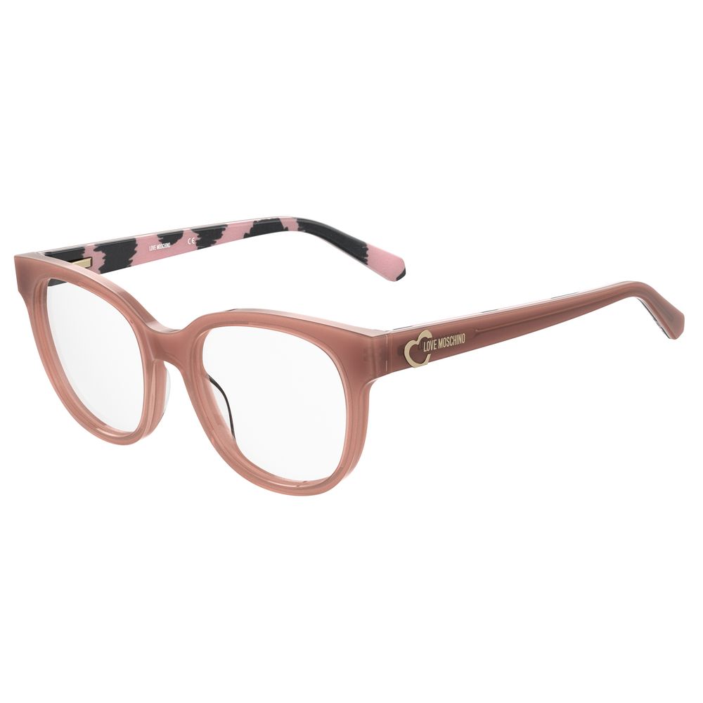 Love Moschino Orangefarbene Brillengestelle aus Acetat