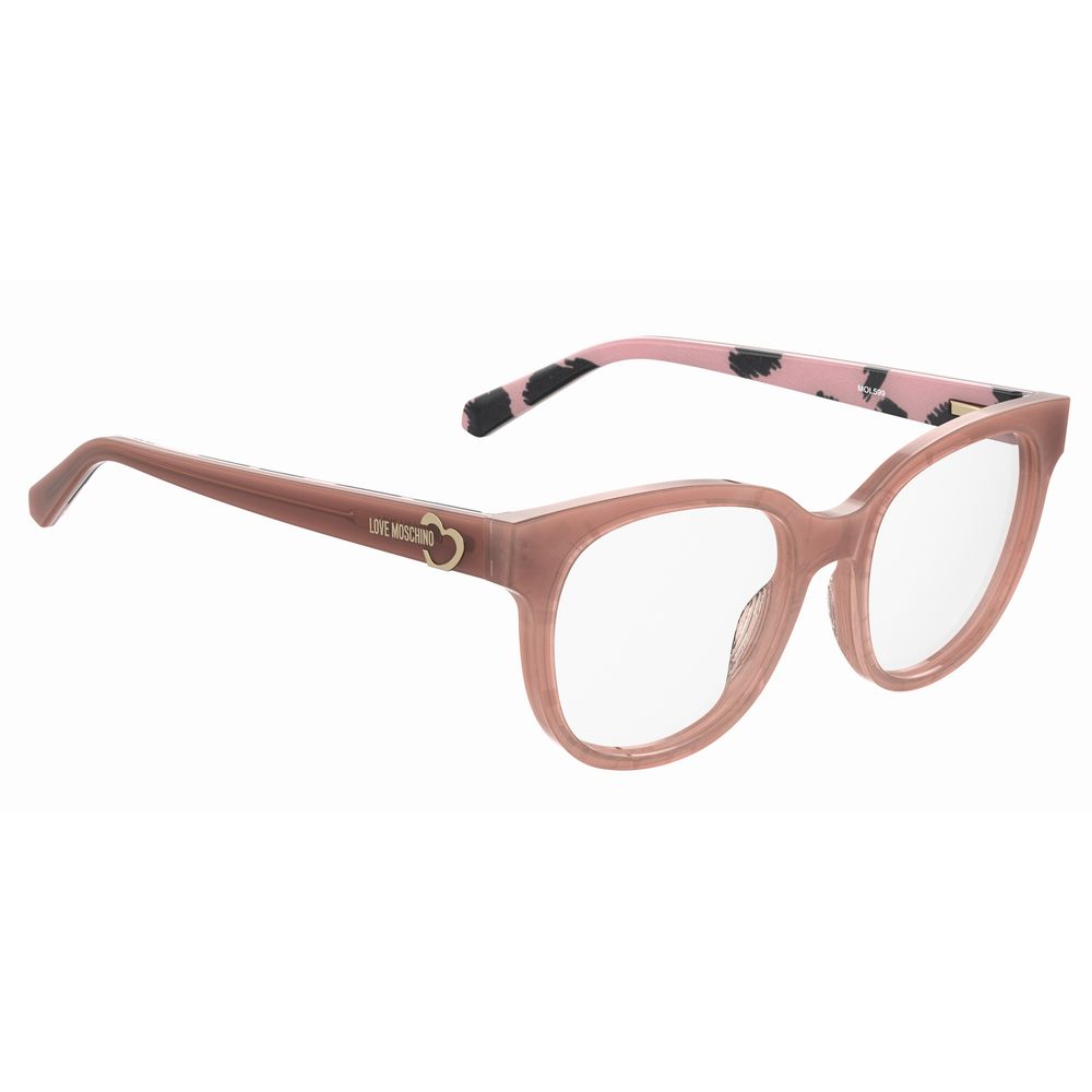 Love Moschino Orangefarbene Brillengestelle aus Acetat