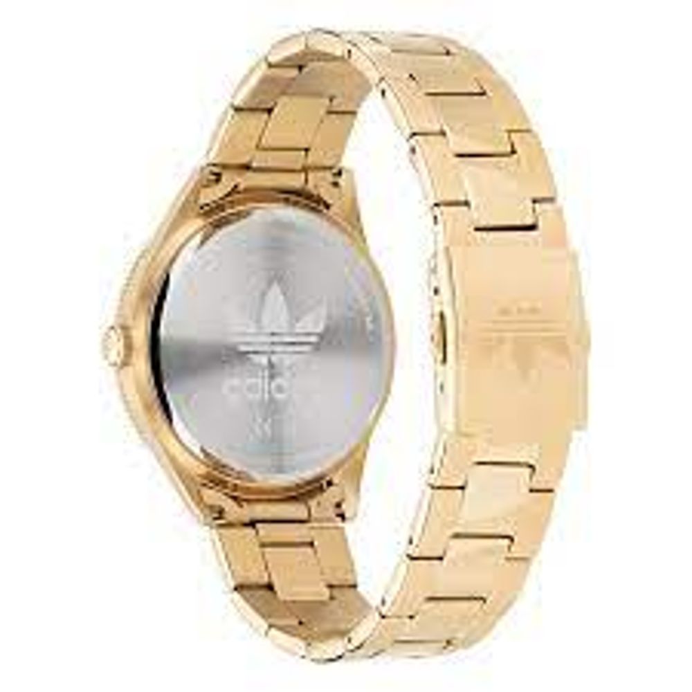 Adidas Goldene Armbanduhr aus Edelstahl