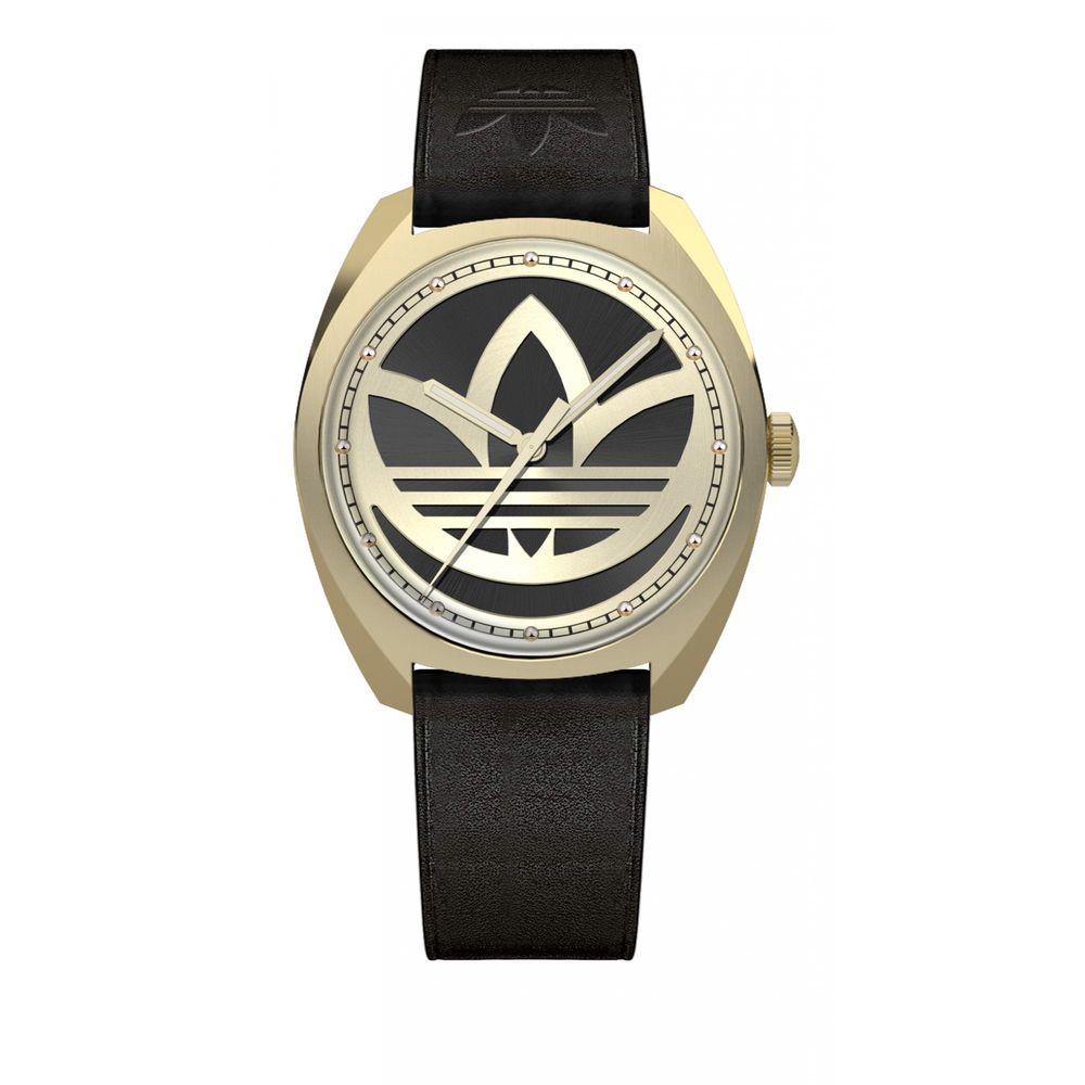Adidas Black Leather Apparel Watch