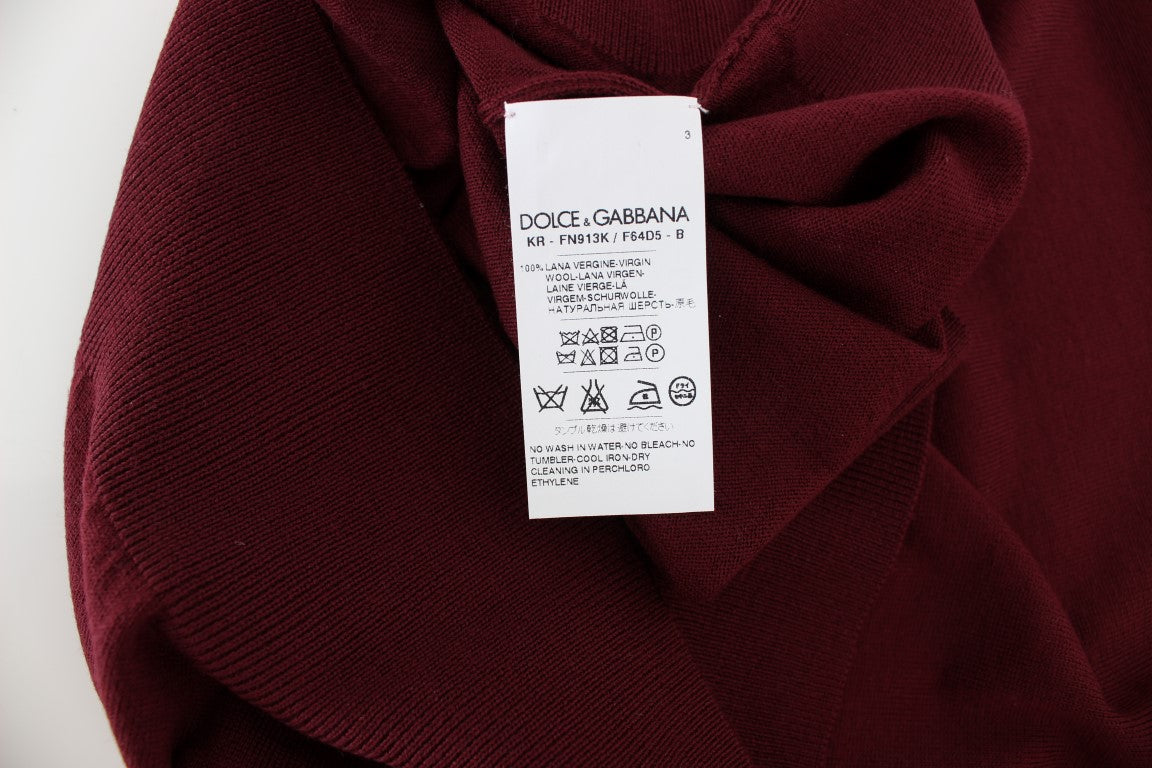 Dolce & Gabbana Red Sleeveless Round Neck Sweater Vest
