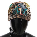 Dolce & Gabbana Brown Leopard Sequin Sicily Applique Baseball Cap