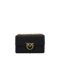 PINKO Black Calfskin Bos Taurus Shoulder Bag