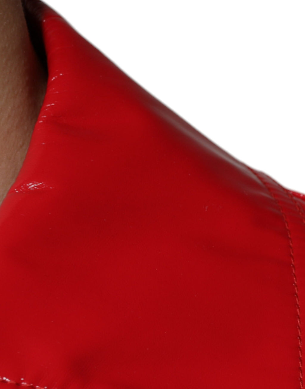 Dolce & Gabbana Red Polyester Button-Front Collared Jacket