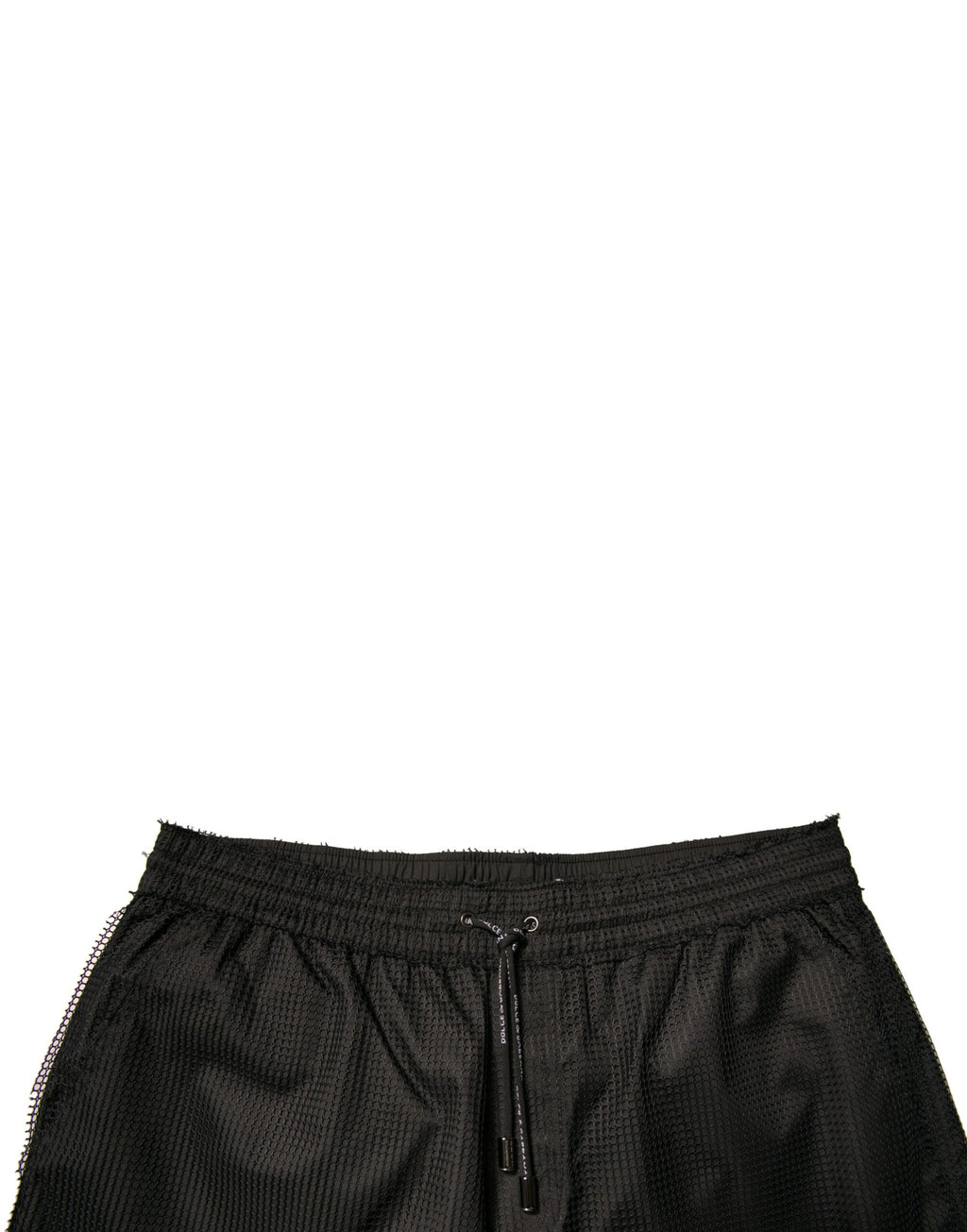 Dolce & Gabbana Black Mid-Rise Polyester Jersey Shorts