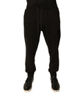 Dolce & Gabbana Schwarze Baumwoll-Jogger Herren-Sweatpants Hosen