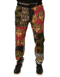 Dolce & Gabbana Multicolor Patchwork Männer Kleiderhosen