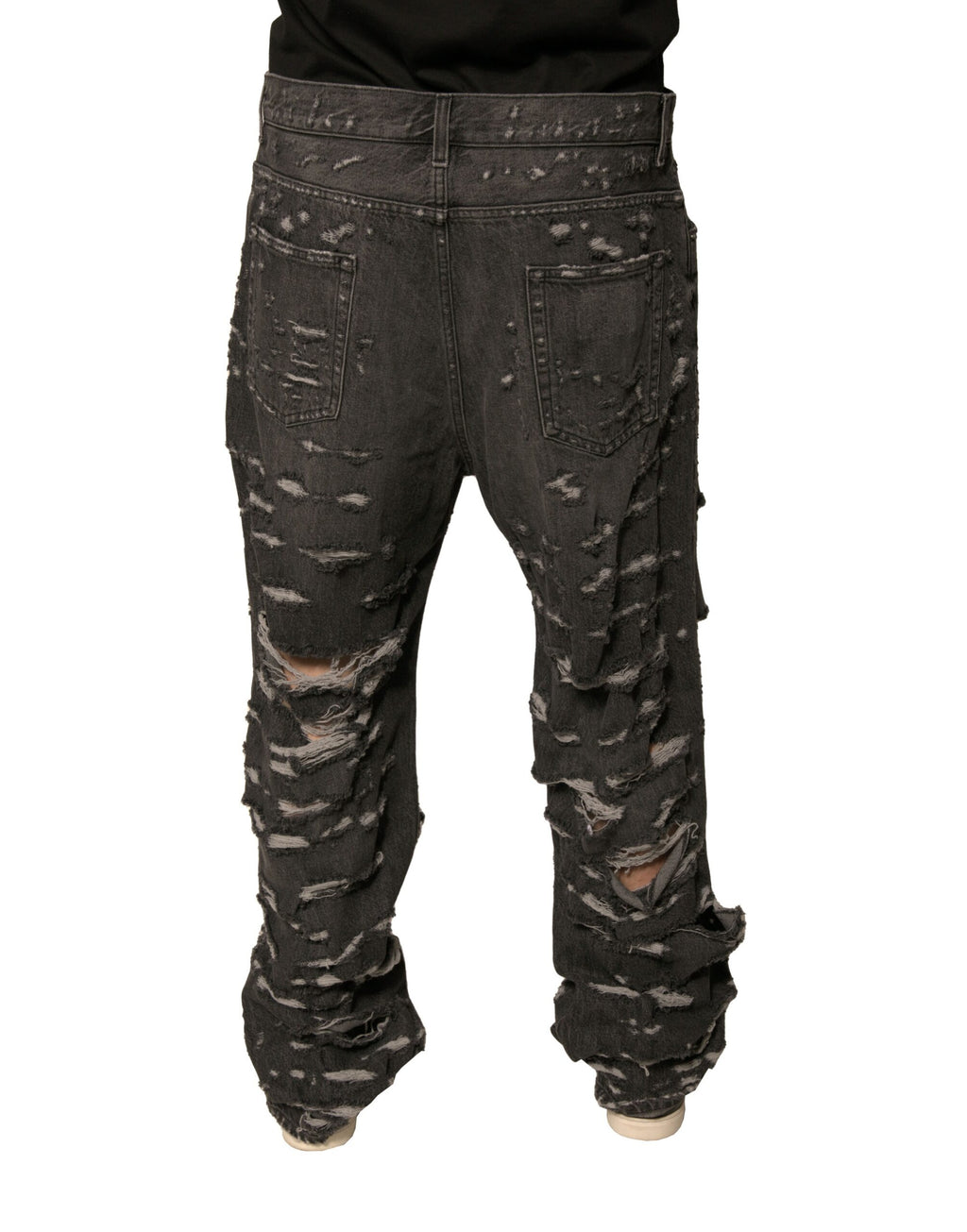 Dolce & Gabbana Gray Distressed Cotton Straight Men's Denim Jeans